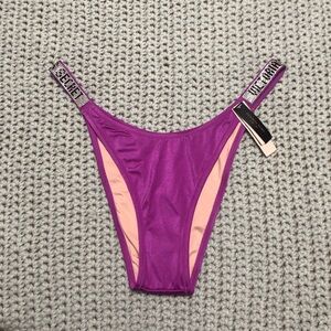 Victoria’s Secret Swim Secret Shine Strap Brazilian Bikini Bottom sz L